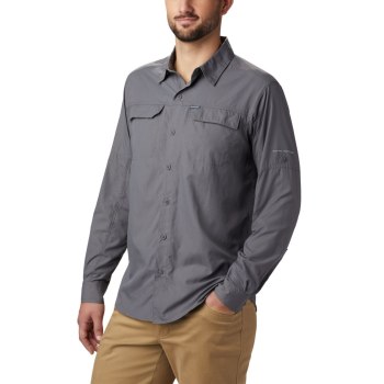 Columbia Silver Ridge 2.0 Long Sleeve, Camisa Grises Para Hombre | 193025-STC